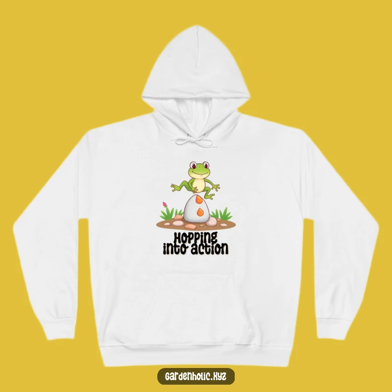 Funny Frog Gnome Jump Hoodie: Cozy & Hilarious Garden Antics, Perfect Funny Gift for All