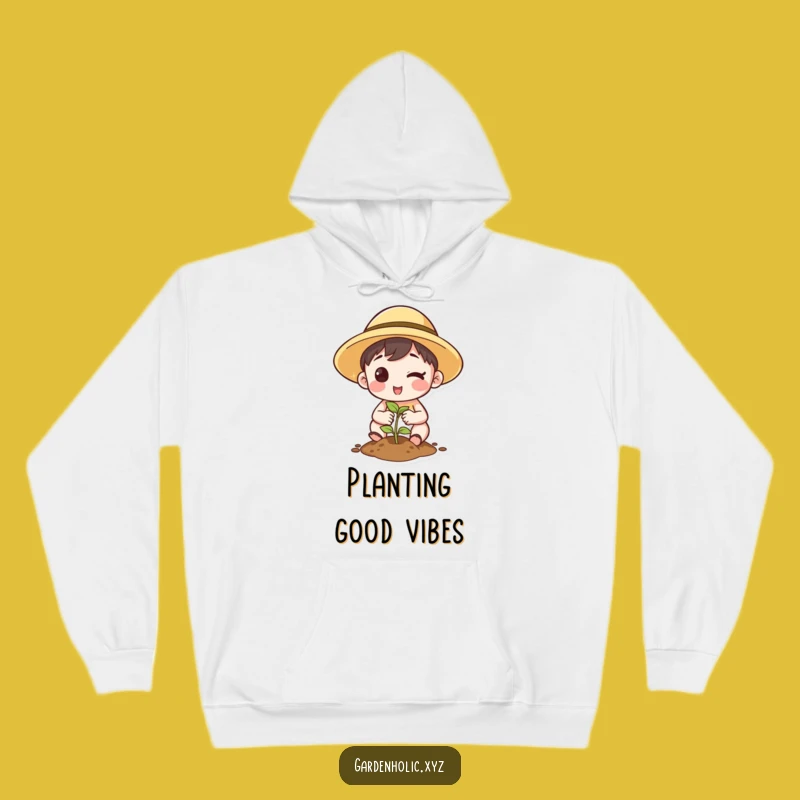 Funny Winking Planter Hoodie - Cozy Character Seed Sweatshirt Gift