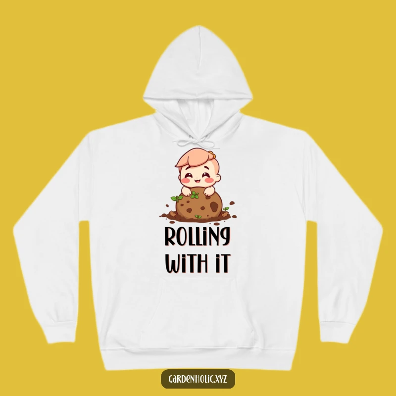 Funny Happy Soil Ball Hoodie: Cozy & Humorous Gear for Gardeners