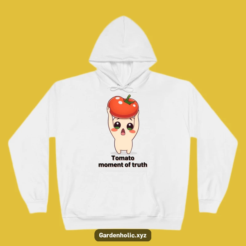 Funny Surprised Tomato Hoodie - Cozy Up with Your Amazing Harvest
