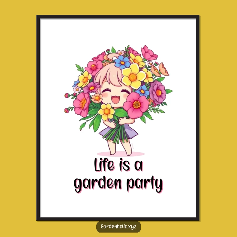 Free Printable Blooming Joy Wall Art: Funny Downloadable Gift