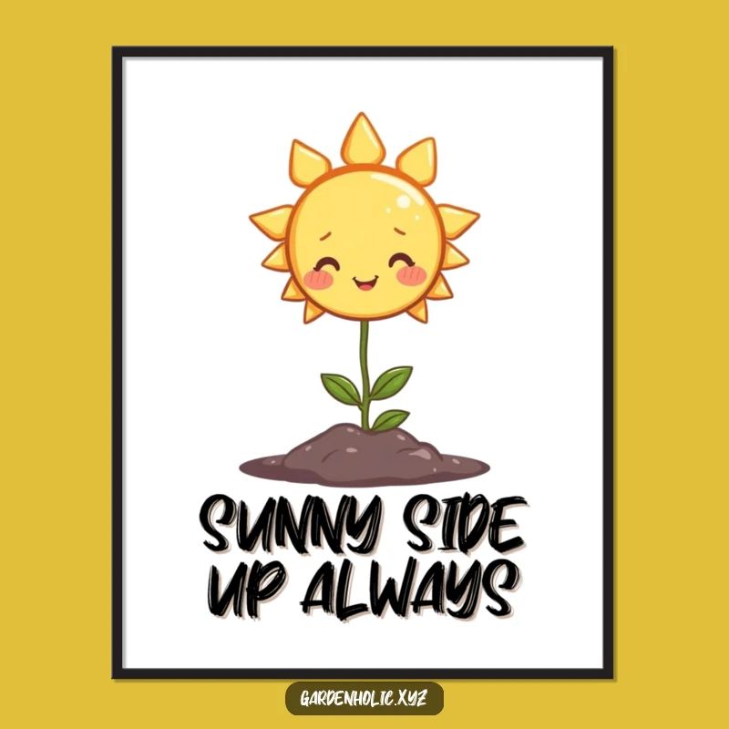 Free Printable Sun Art: Happy Plant Downloadable Wall Art Gift