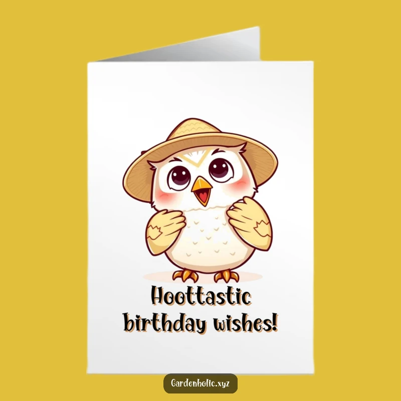 Free Printable Birthday Card: Funny Owl Fanning, Cool Downloadable Gift!