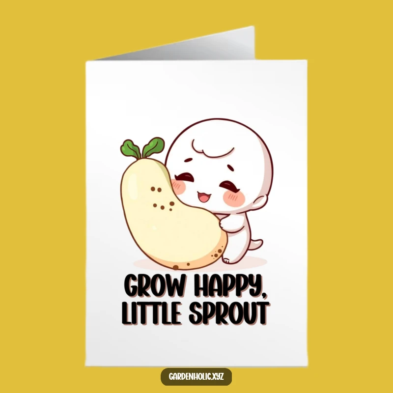 Free Printable Birthday Card: Giggling Gardener, Funny Vegetable Lover Gift