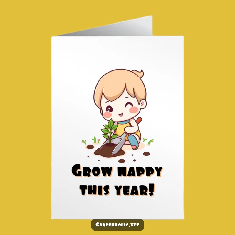 Funny Free Printable Gardener Birthday Card - Planting Growth Download