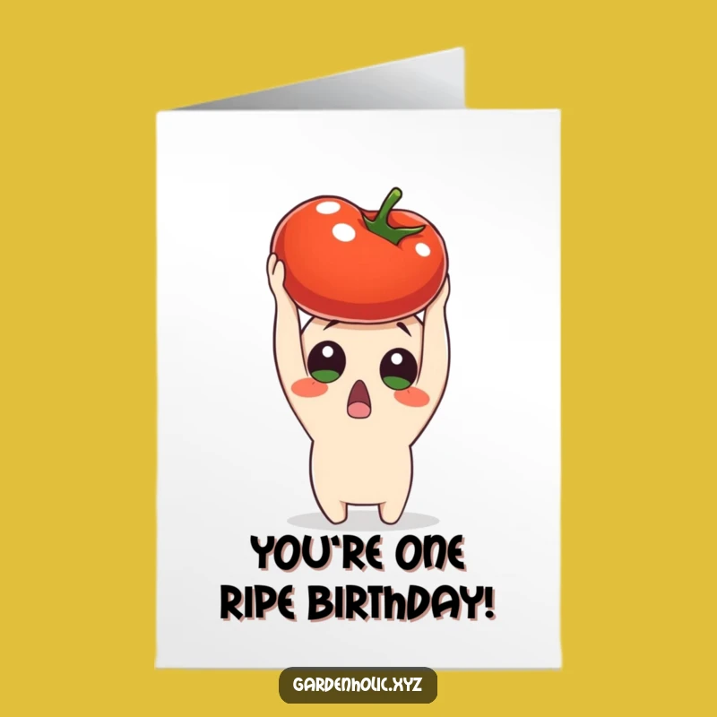 Free Printable Tomato Surprise Birthday Card - Funny Downloadable Gift for Foodies