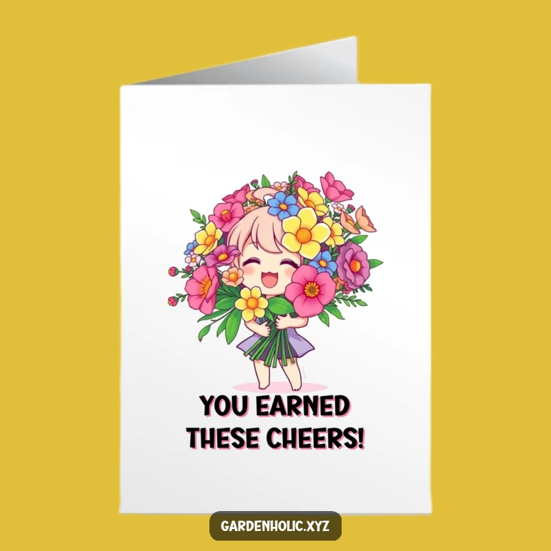 Free Printable Blooming Success Card: Funny Downloadable Gift