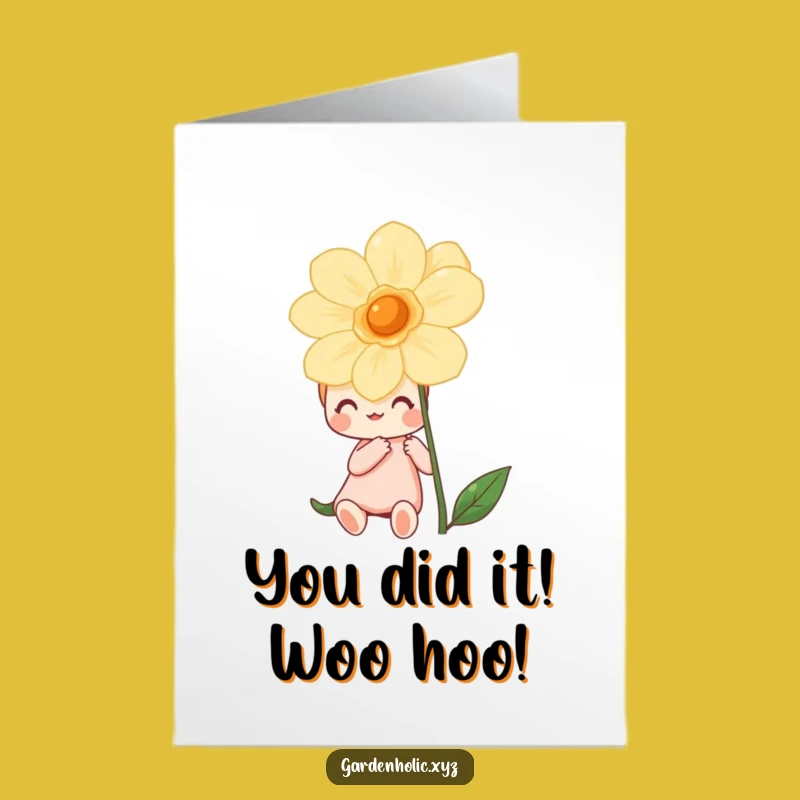 Free Printable Congrats Card: Flower Admirer - Humorous Downloadable Success Gift