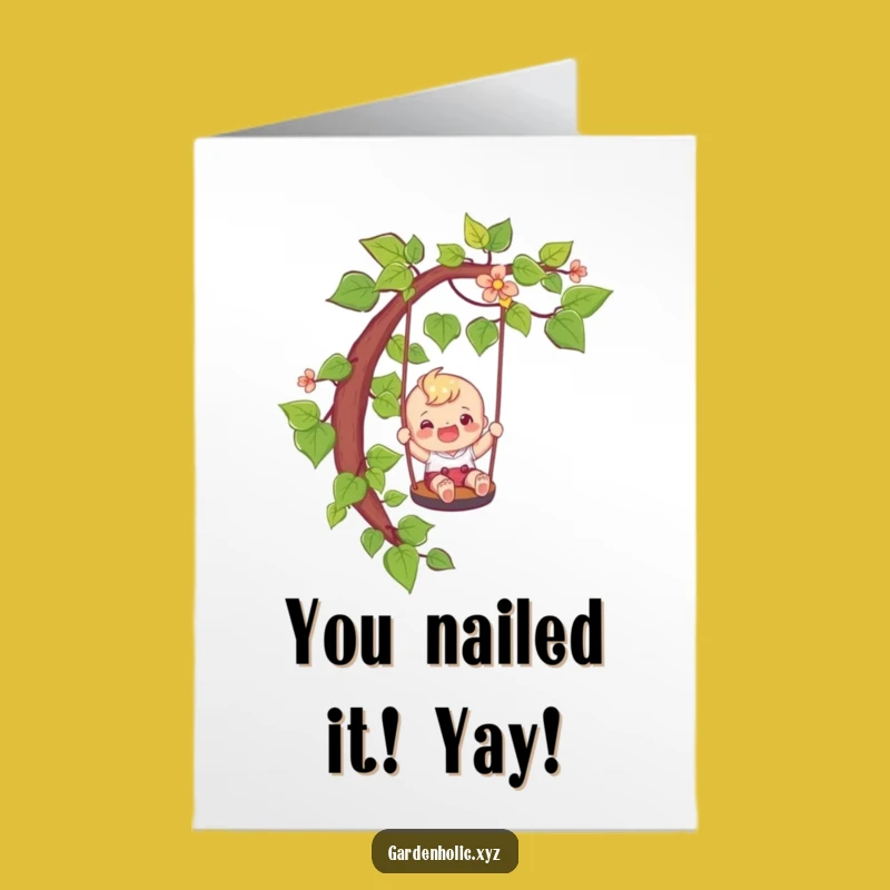 Free Printable Congrats Card: Happy Slider, Victory Swing, Exciting Success