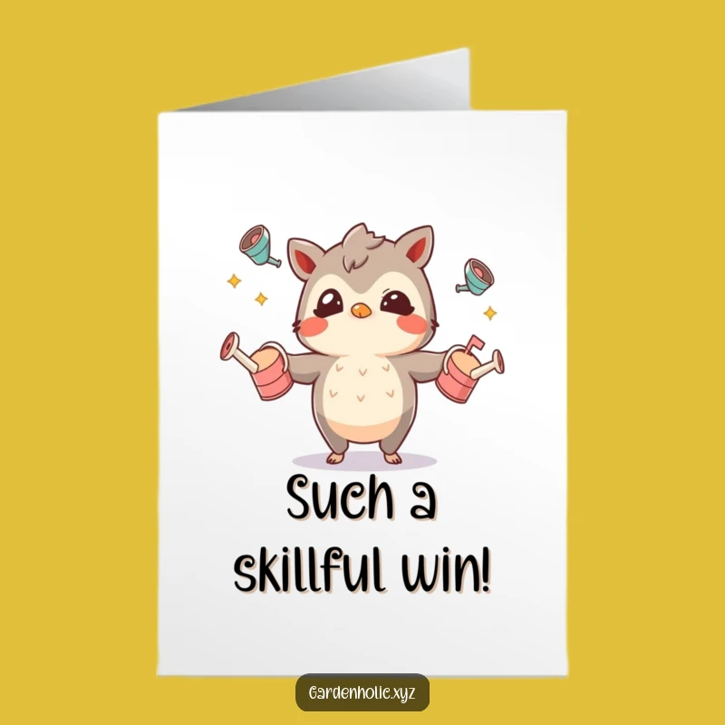 Free Printable Congrats Card: Juggling Success, Humorous Downloadable Gift