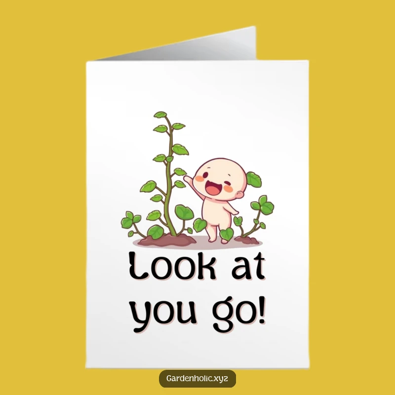 Free Printable Congrats Card: Funny Vine Growth Humor DIY Downloadable Gift