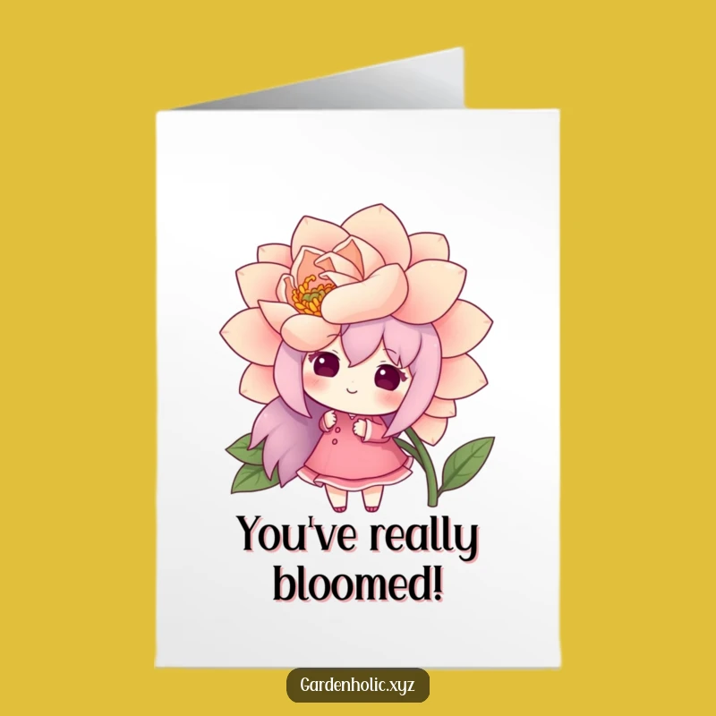 Free Printable Congrats Card: Flower Admirer Animal, Downloadable & Print at Home Growth