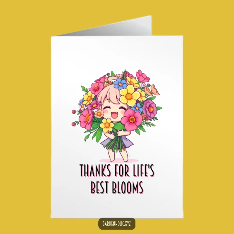 Free Printable Blooming Gratitude Card: Funny Downloadable Gift