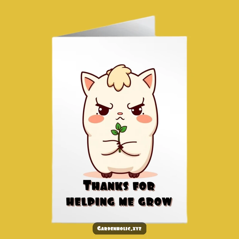 Free Printable Sprouting Gratitude Card: Funny Downloadable Gift