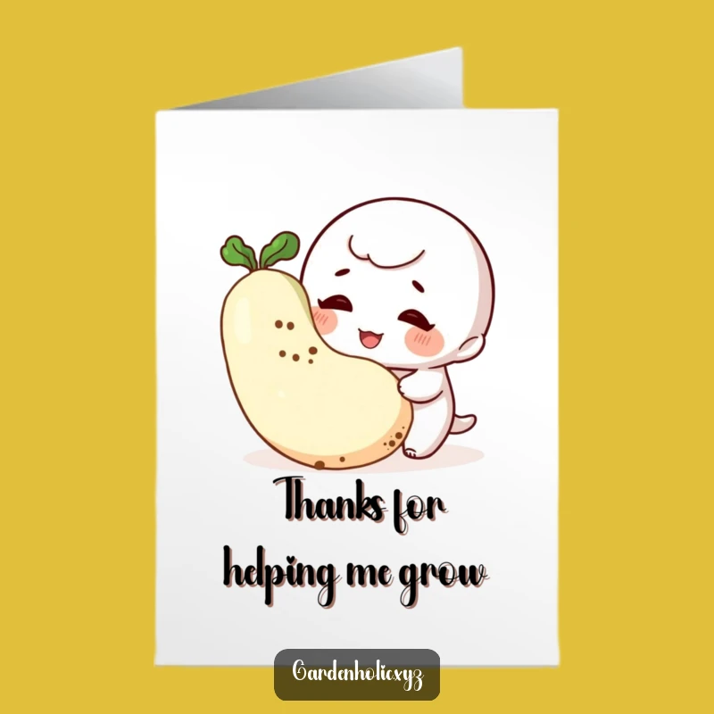 Free Printable Thank You Card: Giggling Gardener, Funny Downloadable Gift