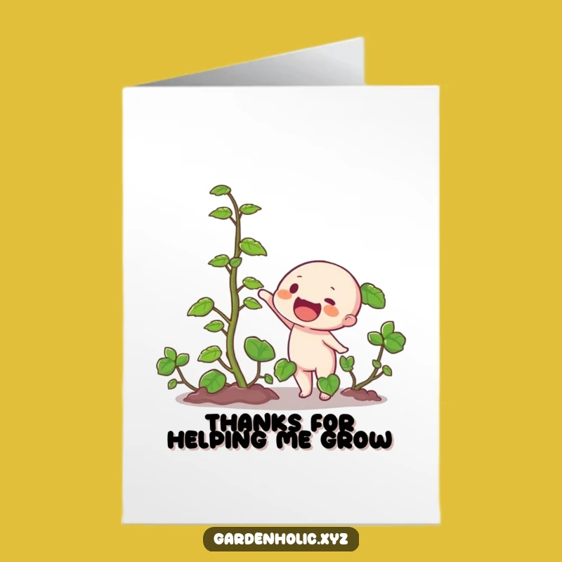Free Printable Thank You Card: Funny Vine Growth Humor DIY Downloadable