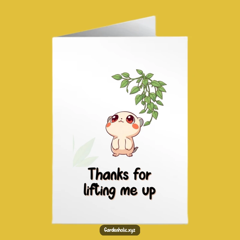 Free Printable Thank You Card: Wide-Eyed Creature Funny Downloadable Gift