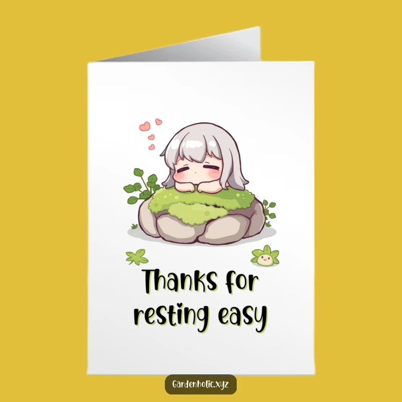 Free Printable Thank You Card: Relaxed Character Gratitude, Downloadable & Print at Home Calm