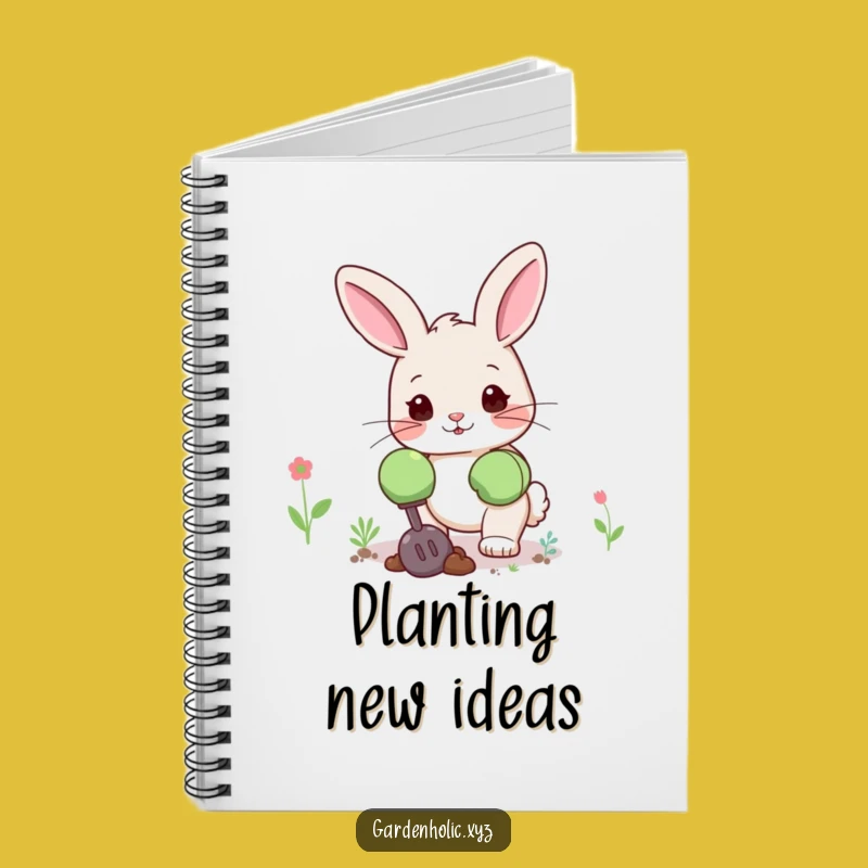 Funny Bunny Gardener Notebook: Cute Bunny Digging Happily for Notes, Delightful Garden Gift!