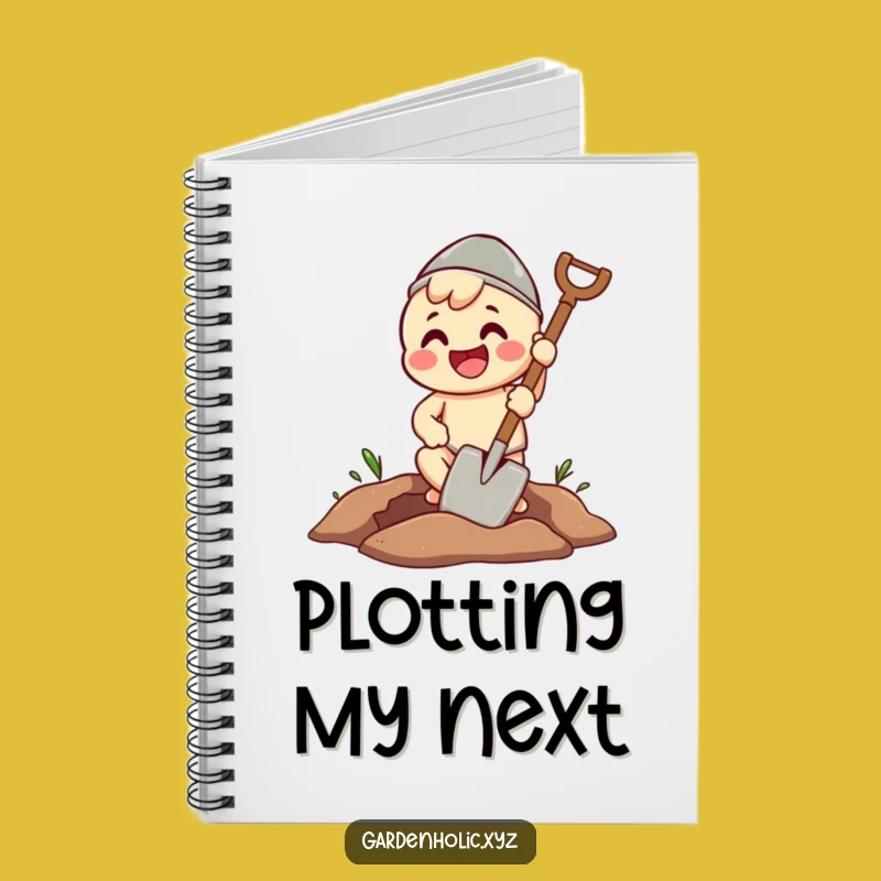 Funny Digging Character Spade Notebook - Jot Down Your Plans