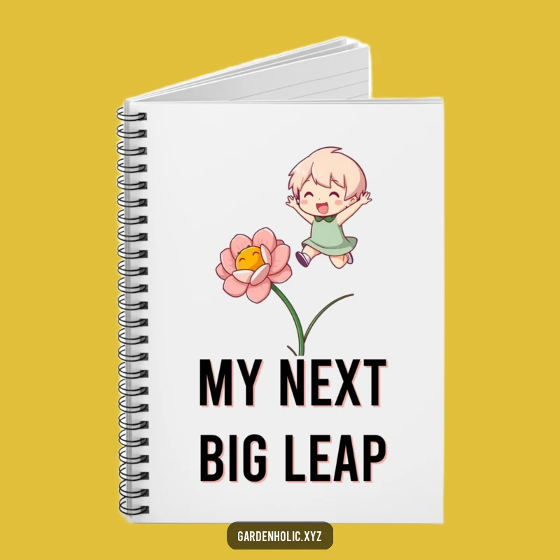 Funny Flower Jumper Notebook - Creative Character Bloom Journal Gift