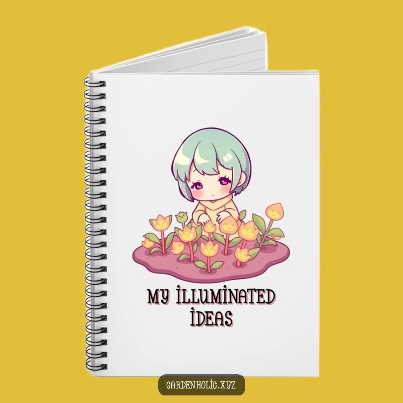 Funny Glowing Plant Gardener Notebook - Creative Magical Journal Gift