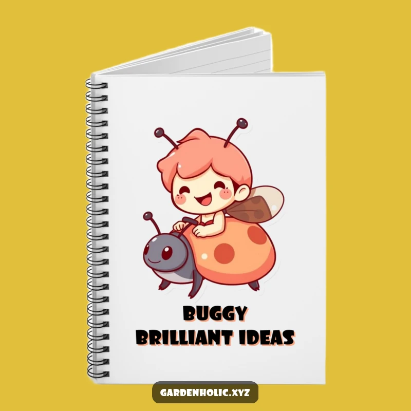 Funny Ladybug Rider Character Notebook - Jot Down Adventures Funny Gift