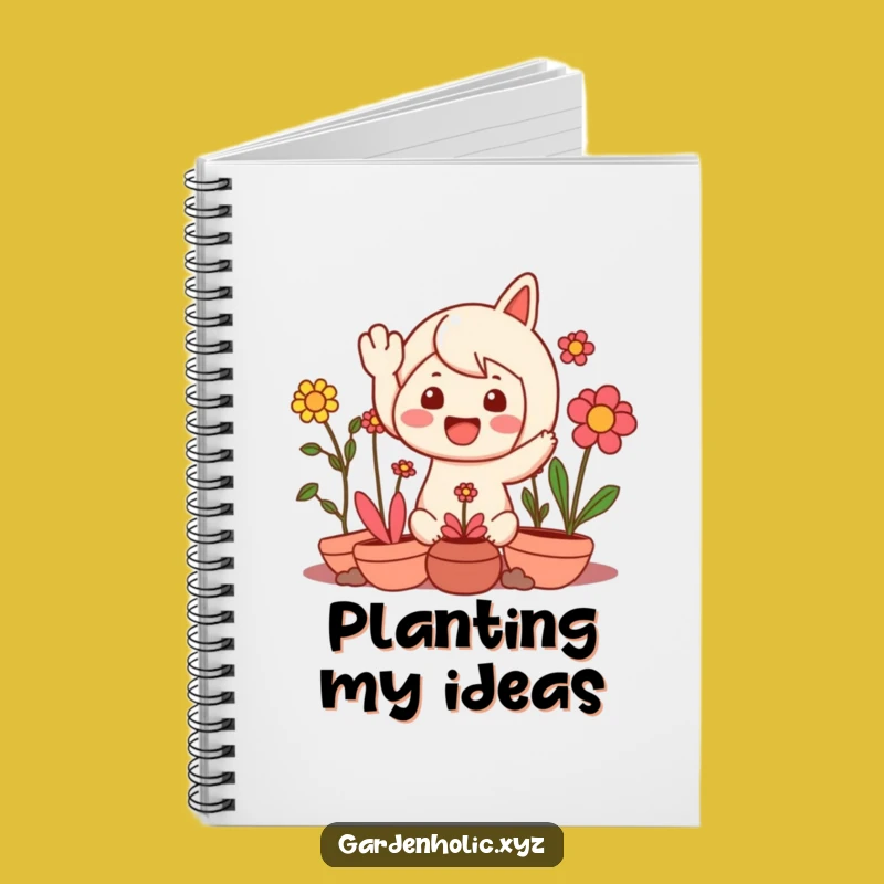 Funny Plant Lover Notebook: Waving Character, Journaling Gift