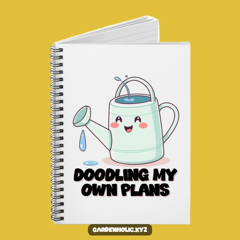 Funny Watering Can Notebook: Delighted Face Watering Itself, Perfect Gift