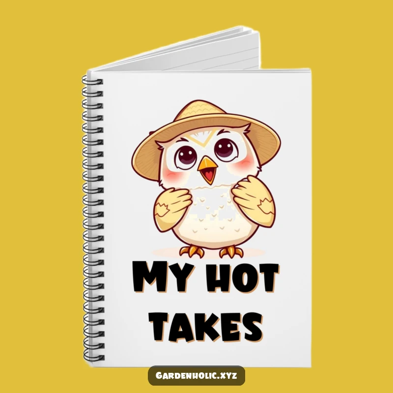 Funny Owl Journal: Delighted Straw Hat Fan, Notebook Gift