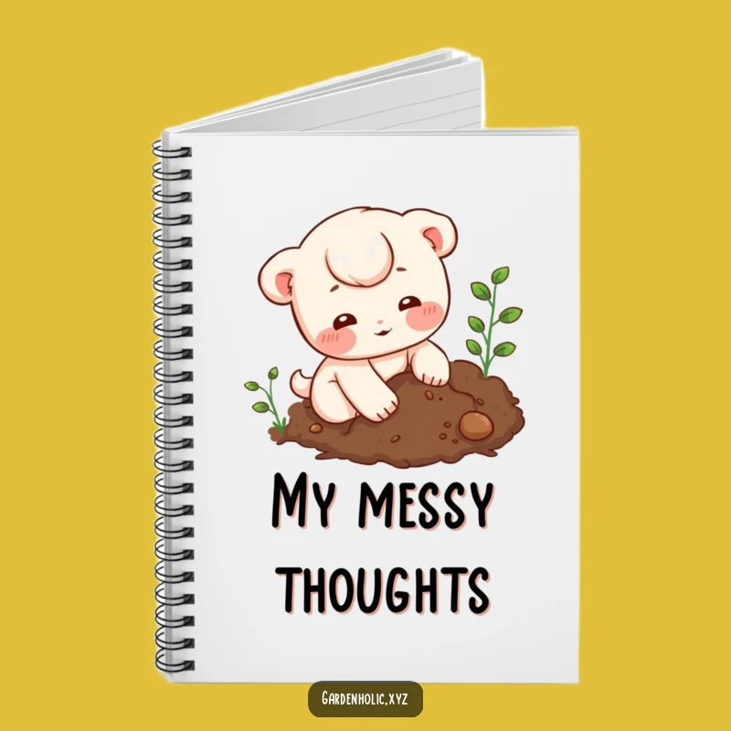 Funny Soil Digger Notebook - Creative Character Gardening Journal Gift