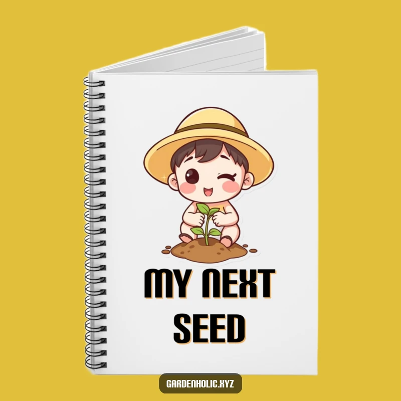 Funny Winking Planter Notebook - Creative Character Journal Gift