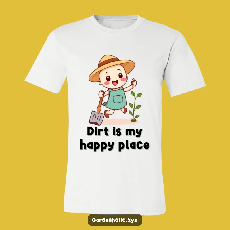 Funny Happy Hoe T-Shirt - Cheerful Garden Humor Tee Gift