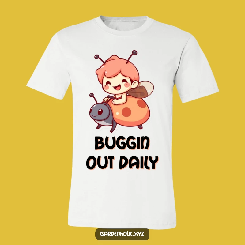 Funny Ladybug Rider Character T-Shirt - Adventure Awaits Funny Gift