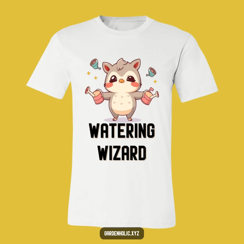 Funny Mischief Juggler T-Shirt: Watering Can Acrobatics