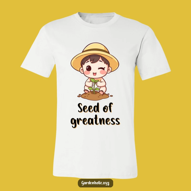 Funny Winking Planter T-Shirt - Playful Character Seed Tee Gift