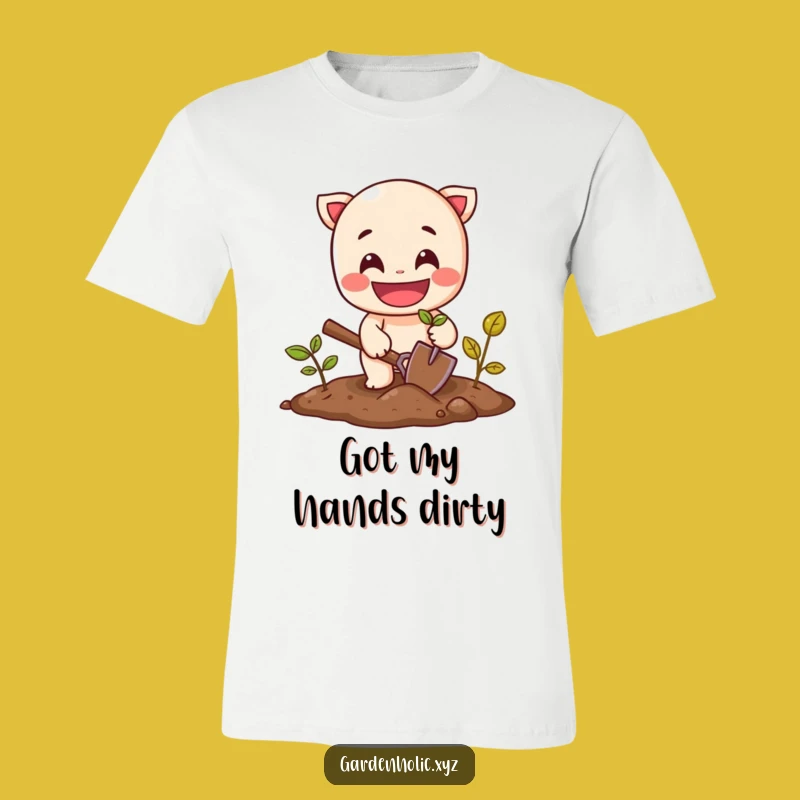 Funny Seed Planter Tee: Cheerful Character Gardener Shirt for a Fresh Start
