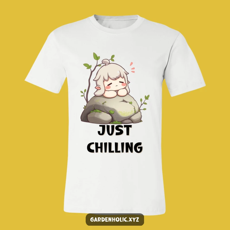 Funny Contented Sigh T-Shirt: Peaceful Character Relaxation