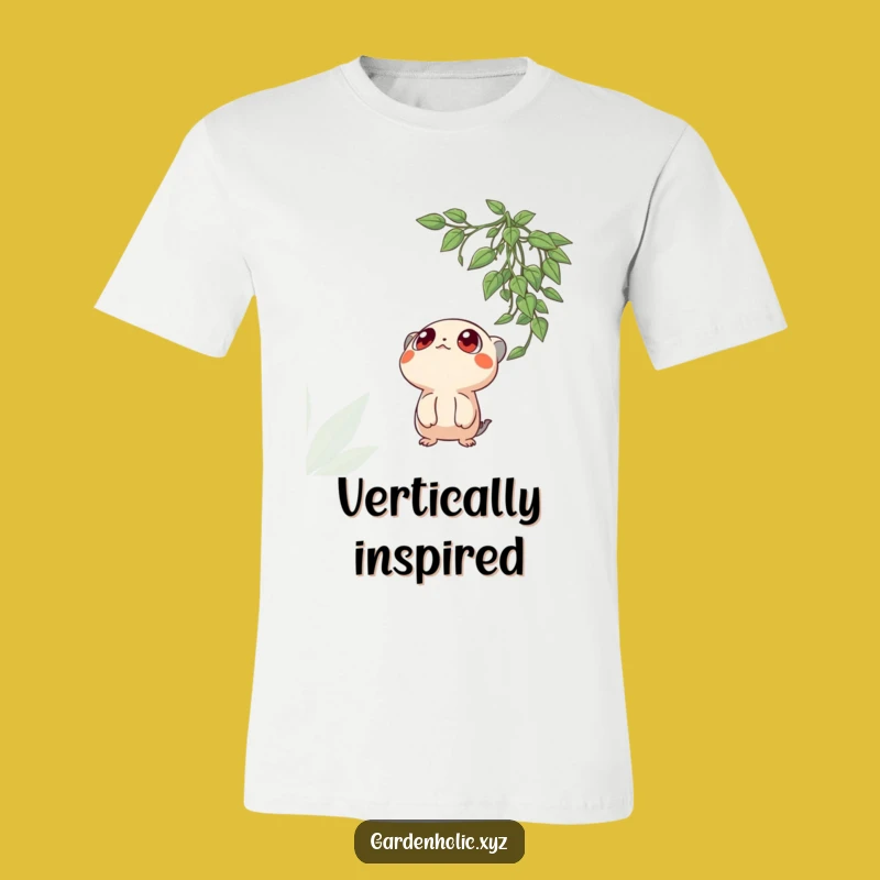Funny Curious Creature T-Shirt, Wide Eyes Hanging Plant Tee, Hilarious Nature Lover Gift