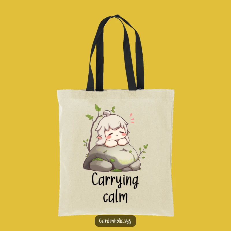 Funny Contented Sigh Tote Bag: Carry Your Calm Anywhere