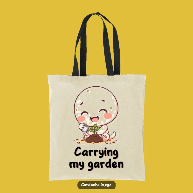 Funny Garden Tote: Happy Sprout Bag for Plant Enthusiasts and Growers
