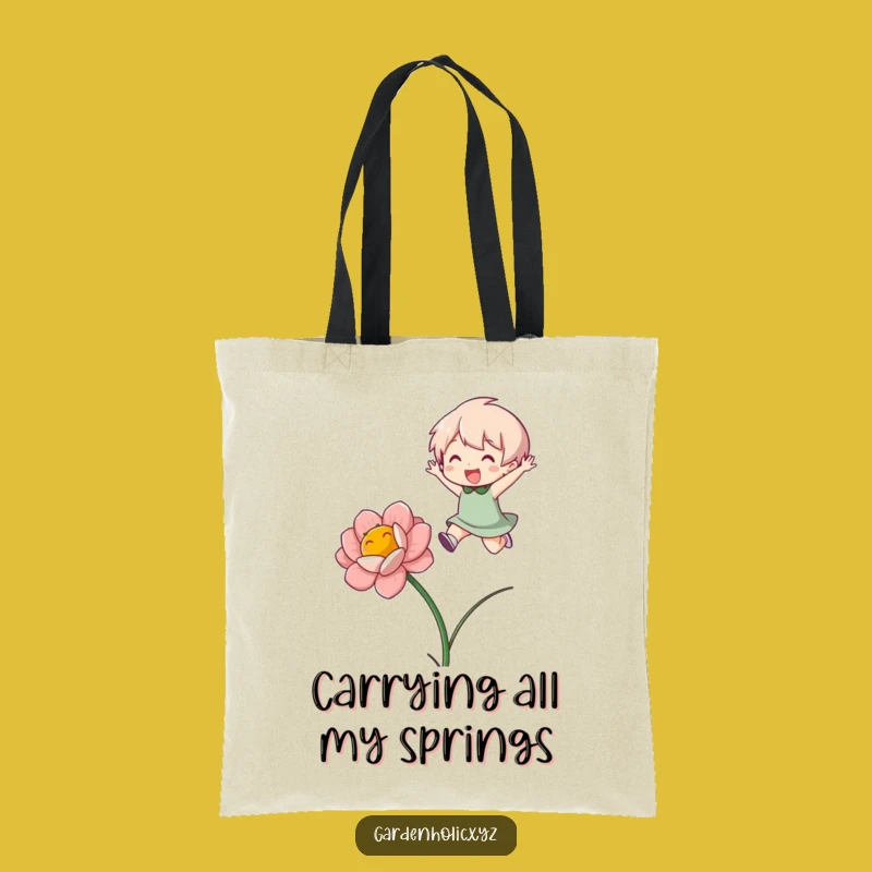 Funny Flower Jumper Tote Bag - Chic Character Bloom Carry-All Gift