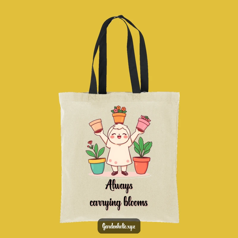 Funny Gardener Tote Bag: Juggling Style, Great Playful Gift