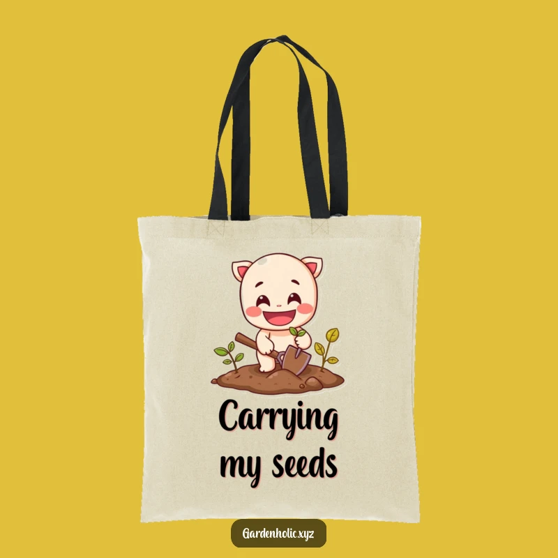 Funny Planting Tote: Cheerful Character Bag for Gardeners and Creators