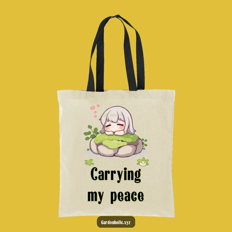Funny Tote Bag: Content Character Sighs, Carry Calm Everywhere